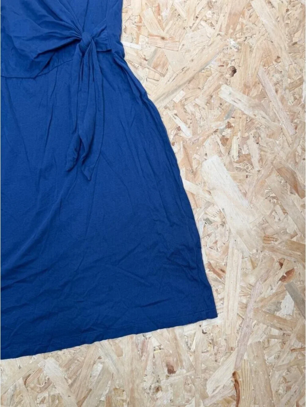 Polo Ralph Lauren Womens Dress S Blue Cotton Short Sleeve Tie Waist Knit Casual